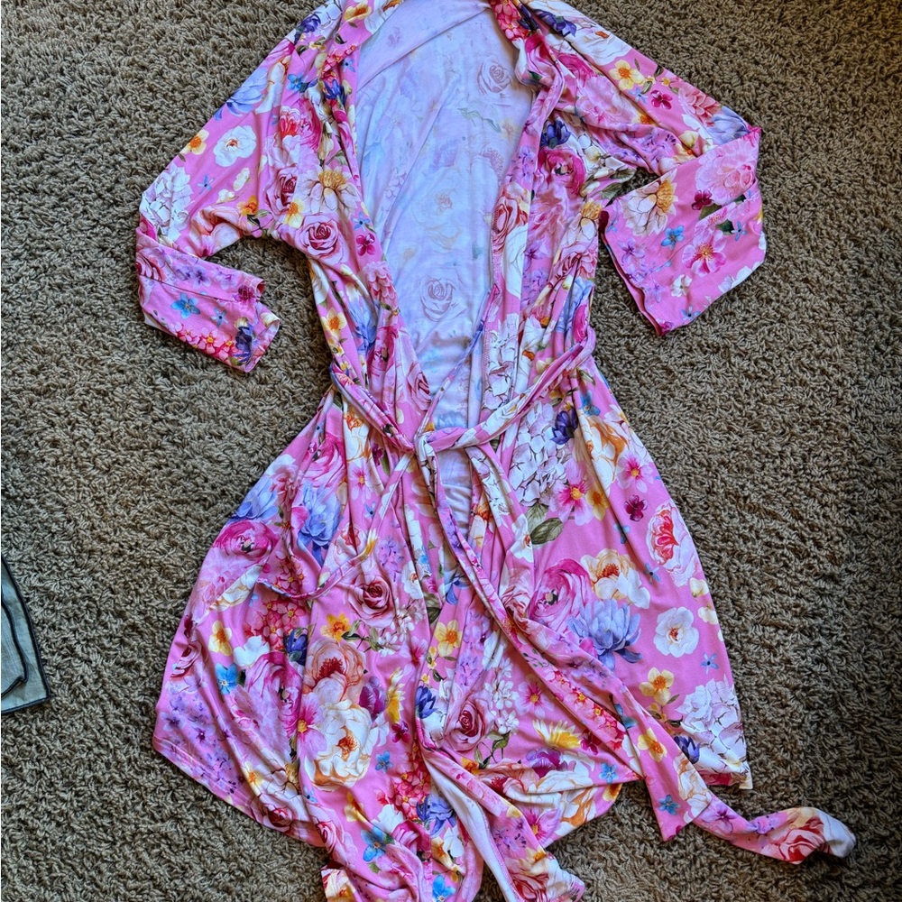 Posh Peanut Pink Floral Robe
